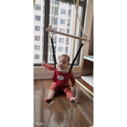 Combo 2 chức năng GeGa Kids L Cải Tiến - Xích đu và nhún nhảy cho bé tập đi GEGAKIDS