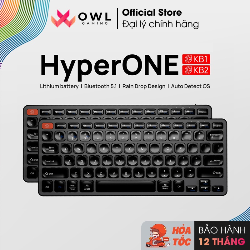 Bàn phím không dây Bluetooth HyperOne (HyperWork) KB1 / KB2 (Hàng chính hãng)
