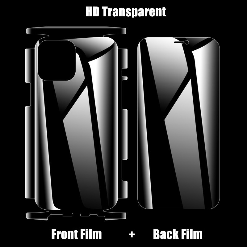 Phim Dán Hydrogel TPU Bảo Vệ Toàn Diện 360 Độ Cho iPhone 11 12 13 14 Pro Max Mini X XS Max XR 6 6S 7 8 14 Plus