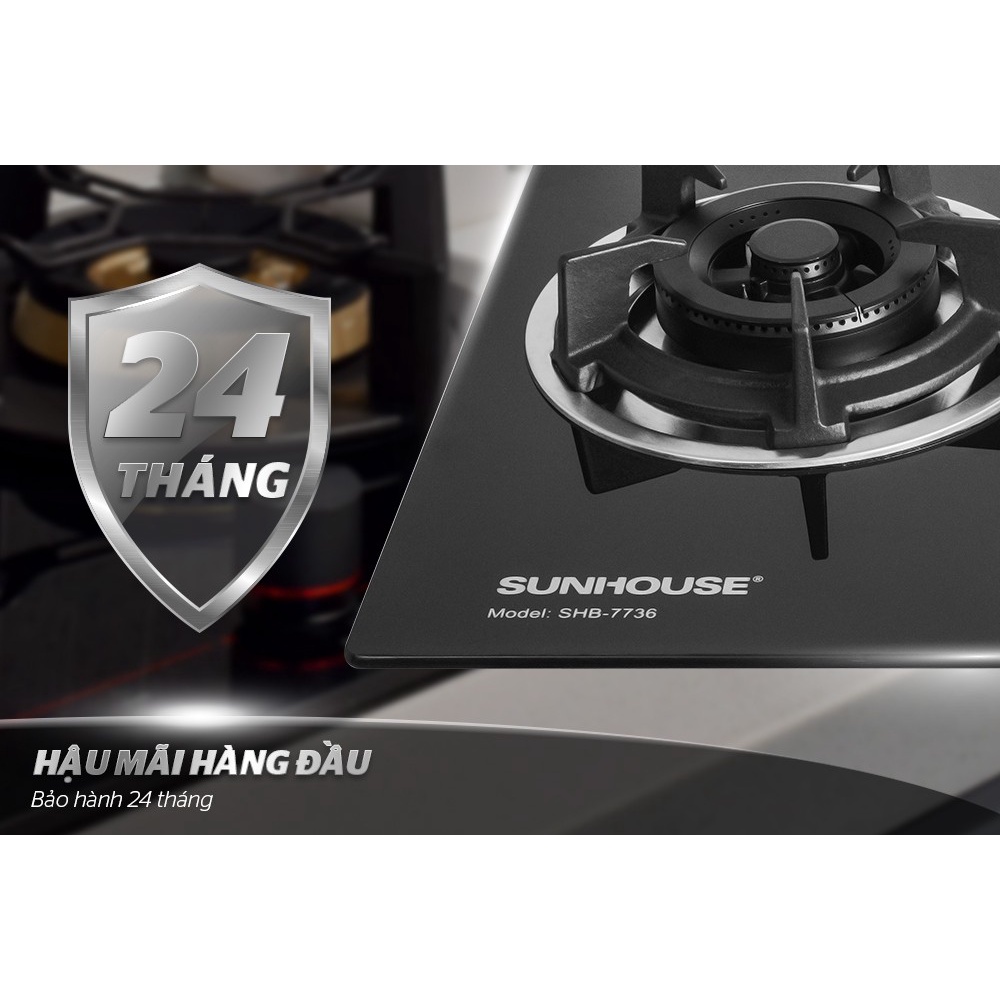 Bếp gas âm kính Sunhouse SHB7736 -
