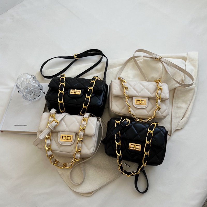 Túi Đeo Chéo Hình Vuông Nhỏ Kết Cấu Kim Cương Thời Trang Cho Nữ