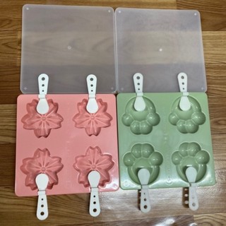 Khuôn làm kem 4 que bằng nhựa hình ngộ nghĩnh