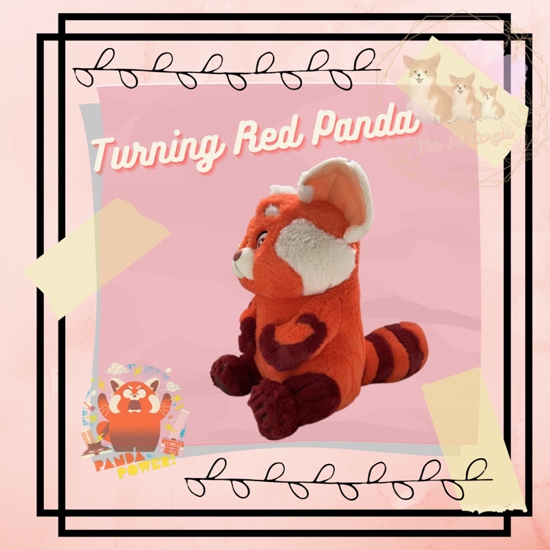 Gấu bông Disney Turning Red gấu trúc đỏ mập ú đáng yêu lông xù mềm mịn 30cm