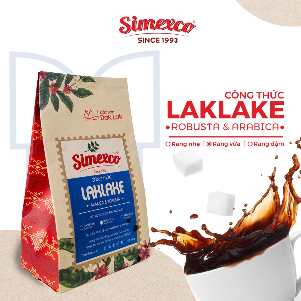 Cà phê mộc, pha phin pha máy Espresso cao cấp, 70% Arabica 30% Robusta, rang xay nguyên chất, công thức LakLake