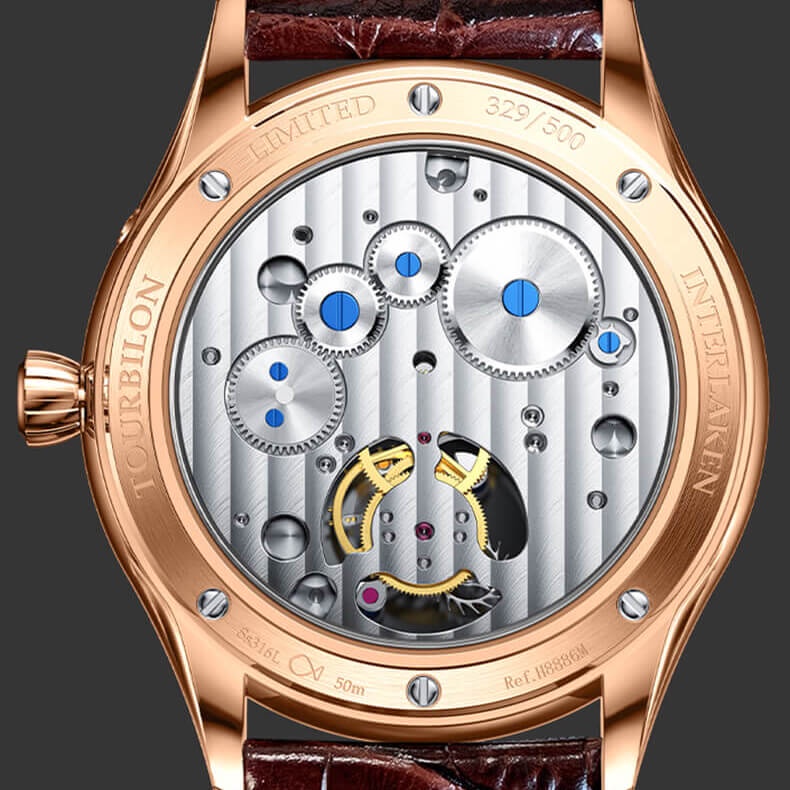 Đồng Hồ Nam LOBINNI No.8886-4 Máy Tourbillon Cao Cấp Chính Hãng BH 24T Chịu Nước 50m Kính Sapphire Chống Xước Dây Da