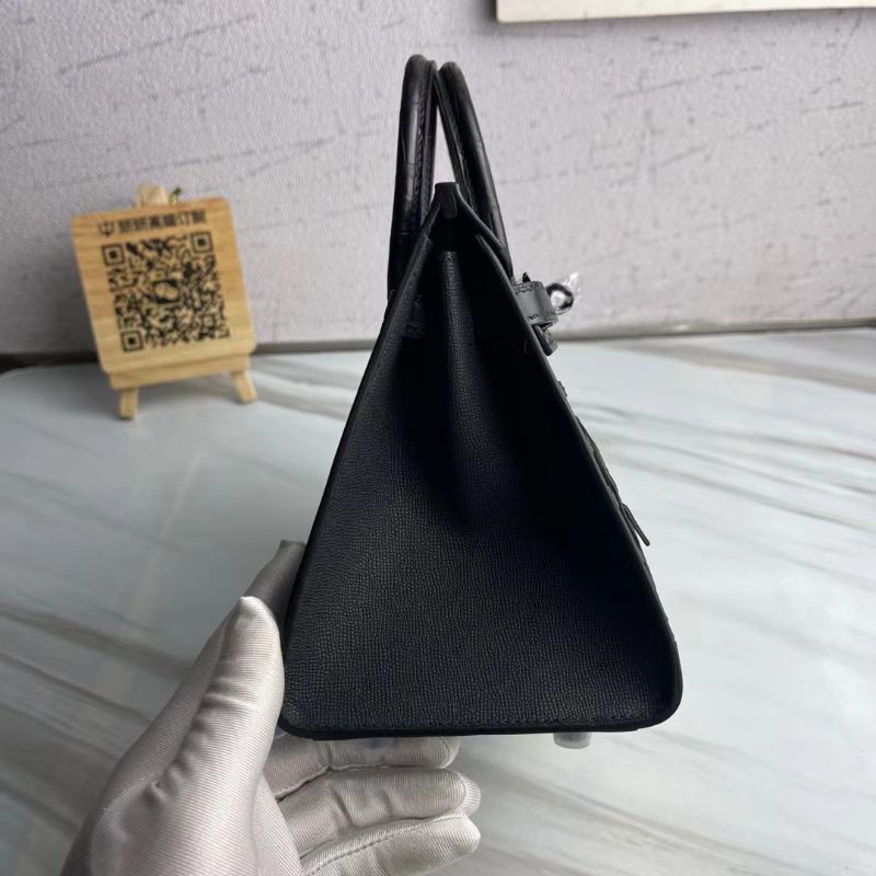 Túi Xách HM Birkin da pháp kết hợp da cá sấu