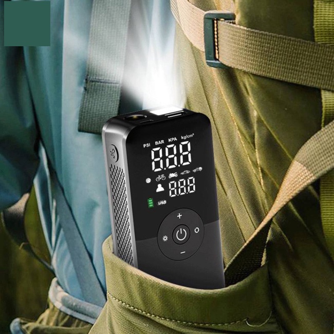 Bơm Ô Tô Nhỏ Gọn, Tiện Lợi, Mạnh mẽ, Chất Liệu ABS, Hỗ Trợ Cổng Sạc USB, Có Thể Tự Ngắt