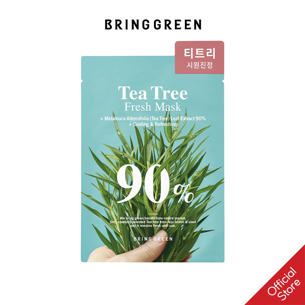 Mặt Nạ Tràm Trà Dưỡng Da Bring Green Tea Tree 90% Fresh Mask 20g (10pcs/pack)