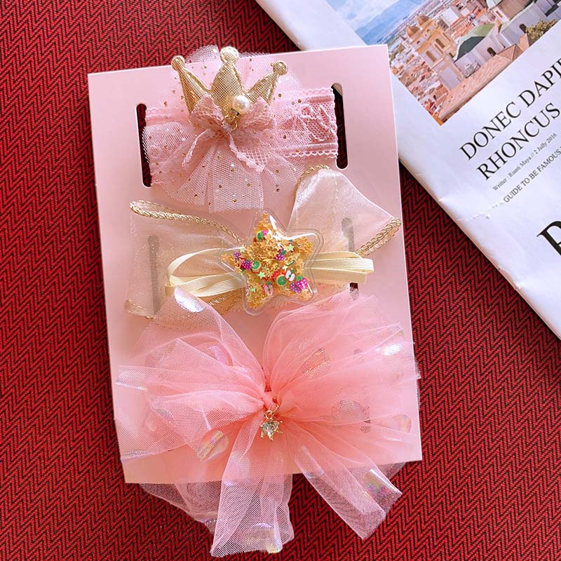 Set 3 Băng Đô Nơ Dễ Thương Cho Bé Gái