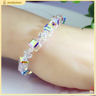 (jewelrystore) Vòng tay chuỗi hạt pha lê thời trang dành cho nữ