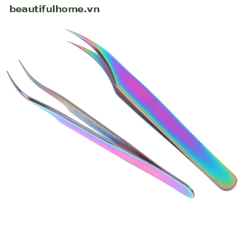 1 Nhíp Gắp Lông Mi Chuyên Nghiệp Bằng Thép Không Gỉ Nhiều Màu Sắc