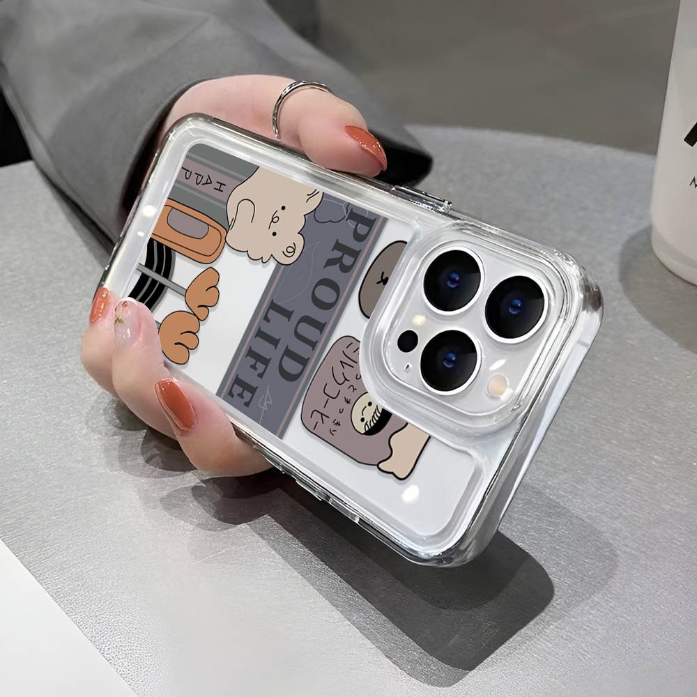 Ốp Điện Thoại Trong Suốt Hình Gấu Dễ Thương Cho iphone 14 Pro Max 14 Plus 13 11 12 7Plus X XR XS Max 8 7