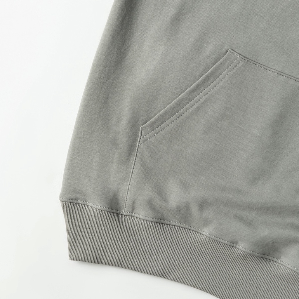 Áo Hoodie nỉ Unisex form rộng nam nữ kiểu Essentials dáng Basic màu Ghi đá Local brand Blue Blooded