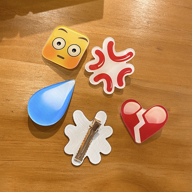 Kẹp Tóc Họa Tiết Biểu Tượng Cảm Xúc Thời Trang Dành Cho Nữ