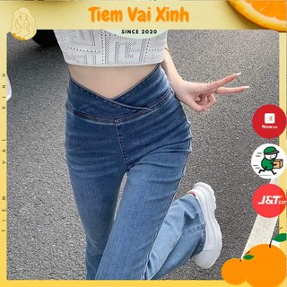  Quần Jean Cạp Cao 🍊 Tiệm Vải Xinh 🍊 Quần Siêu Tôn Dáng Chiều Cao Trên M63 