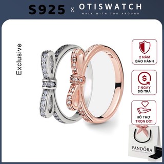 Nhẫn pandora charm Pandora Creative Bow cao cấp S925 fullBox - Otis
