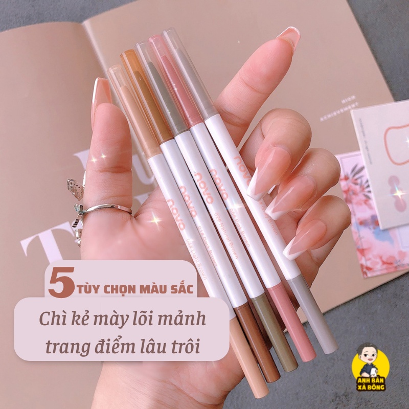 Bút Chì Kẻ Mày Hai Đầu NOVO  Long-lasting Makeup Fine-core Eyebrow Pencil 5447