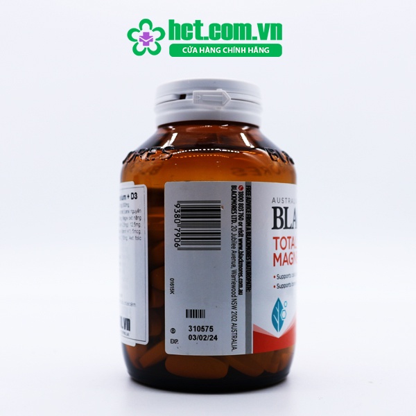 Viên Uống Canxi Blackmores Total Calcium + Magnesium + D3 Hộp 125 Viên