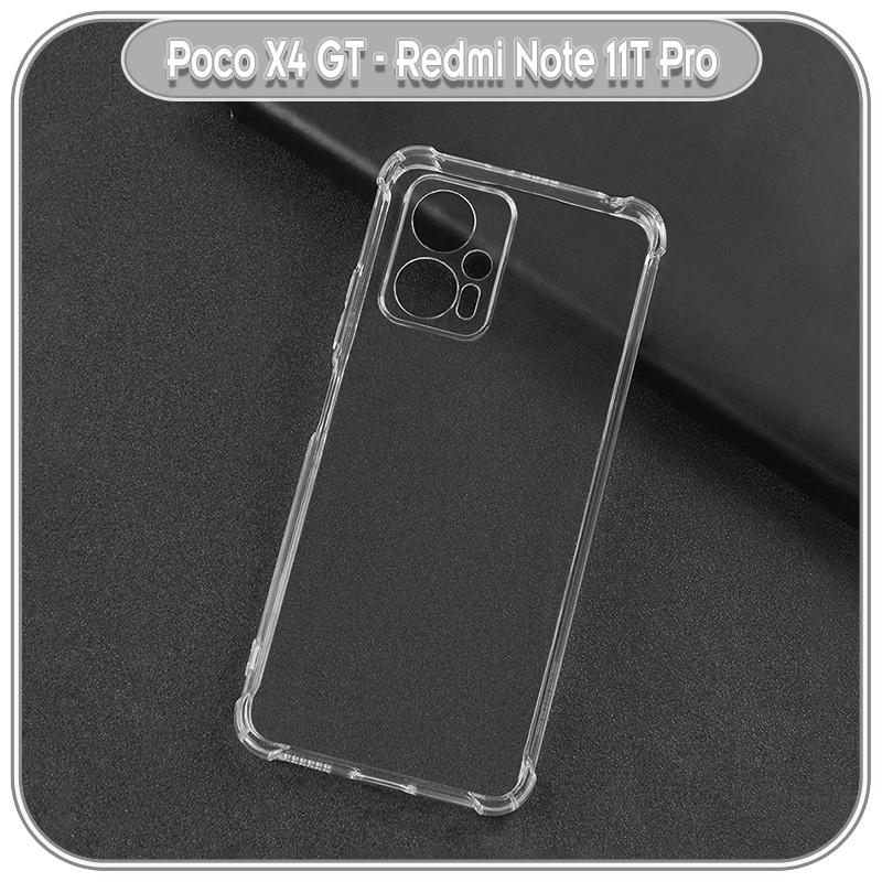 Ốp lưng cho Xiaomi Poco X4 GT - Redmi Note 11T Pro ,Note 12T Pro nhựa dẻo TPU trong che camera