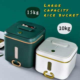 Xô gạo nhà 15kg với côn trùng cấp thực phẩm và thùng mì kín chống ẩm thùng chứa bột lưu trữ gạo xi lanh gạo hộp mì hạt