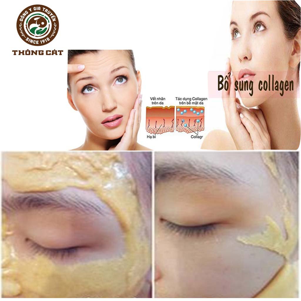 Bột mặt nạ dẻo Collagen Dùng trong Spa Cao Cấp - Dưỡng Trắng Da, Cấp ẩm, Chống Lão Hóa, Ngừa Mụn Thông Cát