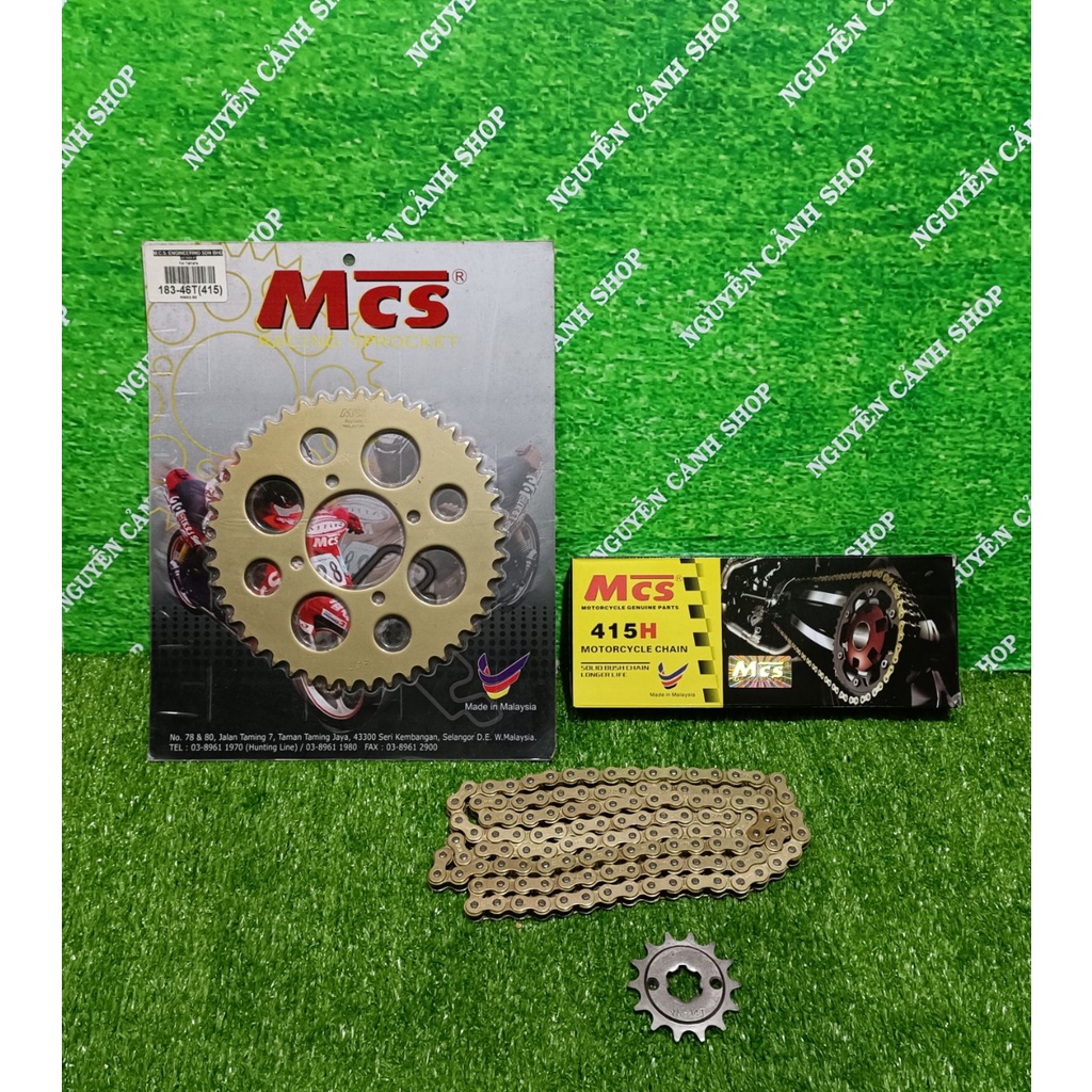 Sên nhông dĩa exciter 135 MCS 7 li 14-41-43-44-45-46