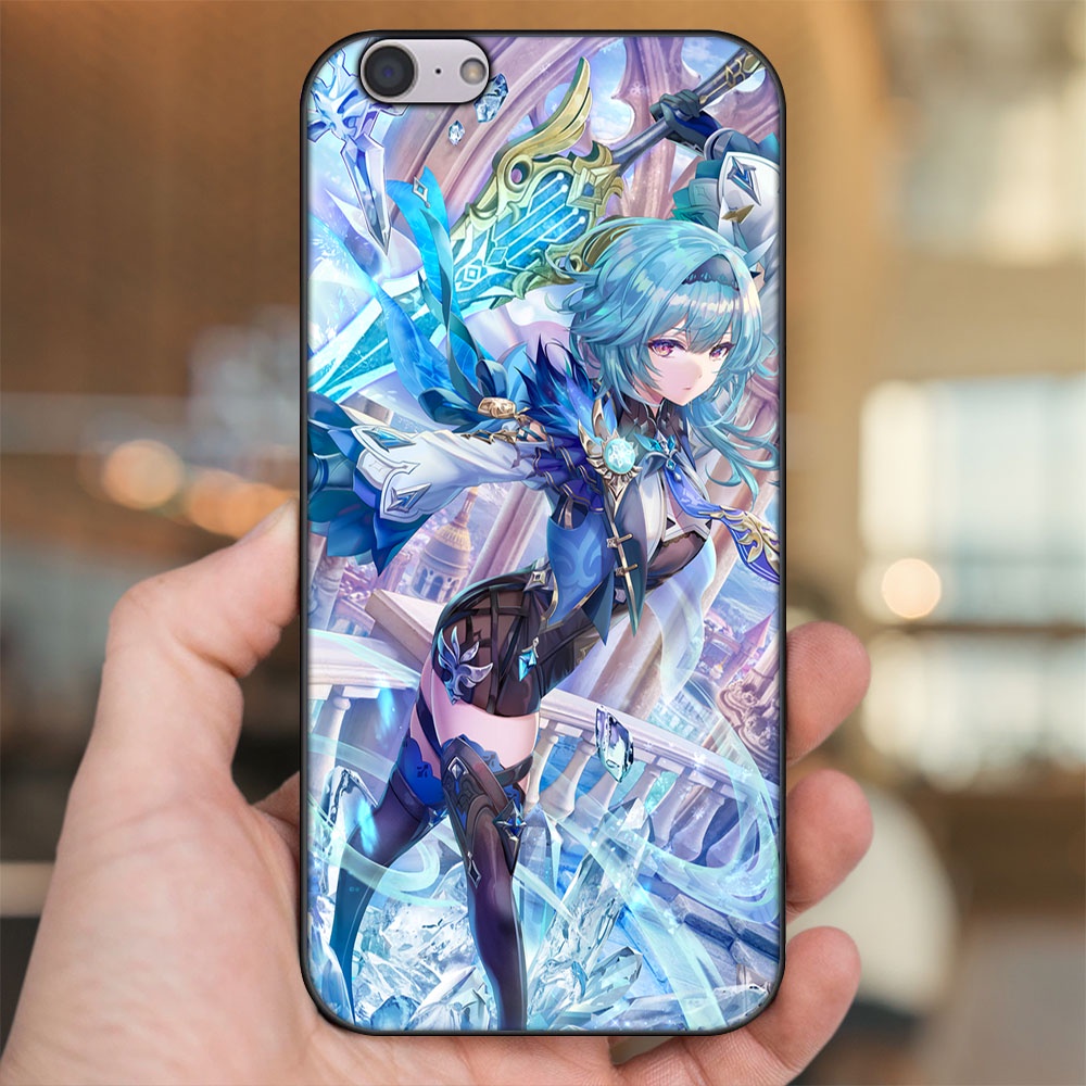 Ốp lưng Oppo A39, F3 Lite viền đen in hình Eula Genshin Impact