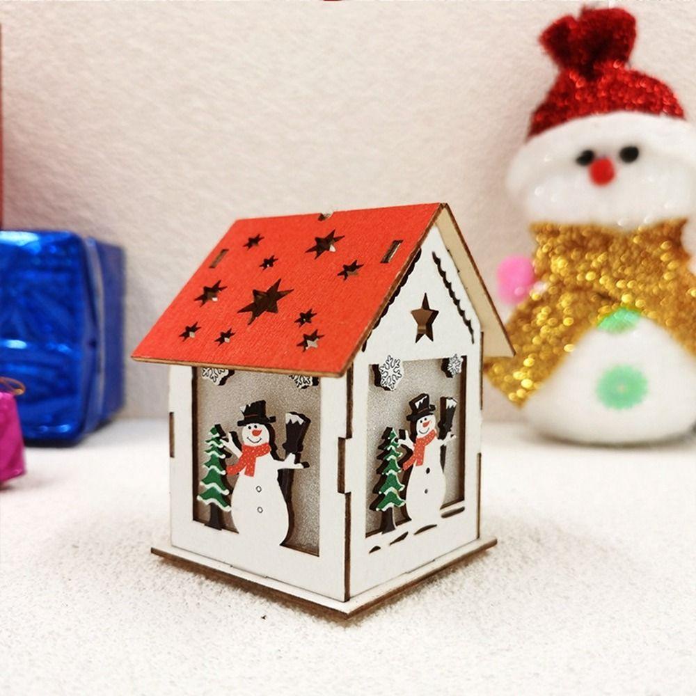 YIYU Đèn Trang Trí Bằng Gỗ Hình Lâu Đài Sáng Tạo Dành Cho Trẻ Em