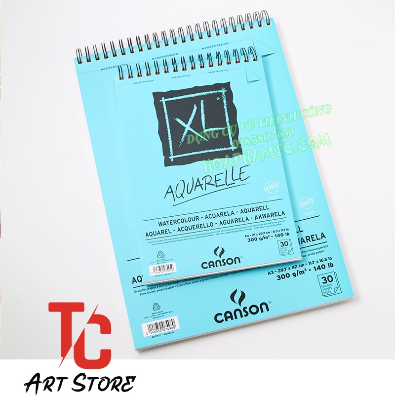 Sổ vẽ Canson XL Aquarelle - 300gsm 30 tờ