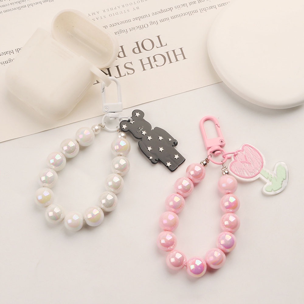 Móc Khóa Xỏ Hạt Acrylic Hình Gấu / Bướm Hoạt Hình DIY Không Dây Trang Trí Túi Xách / Xe Hơi