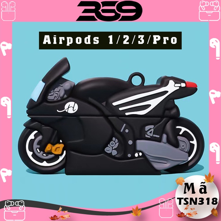 Case Airpods Motor, Vỏ Ốp Airpods1/2 Xe Phân Khối Lớn Cực Chất - Mã TSN318