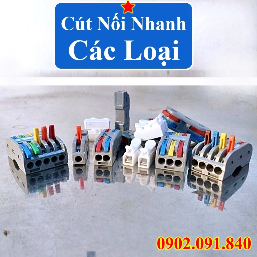 Cút nối dây điện nhanh  đầu nối dây điện nhanh cho đèn LED  0.8 đến 4mm PCT2-2, PCT212