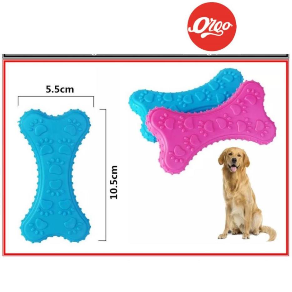 Orgo New- Xương đồ chơi cho chó mèo- Xương cao su dẻo siêu bền 10cm phù hợp chó dưới 10kg chống cắn phá