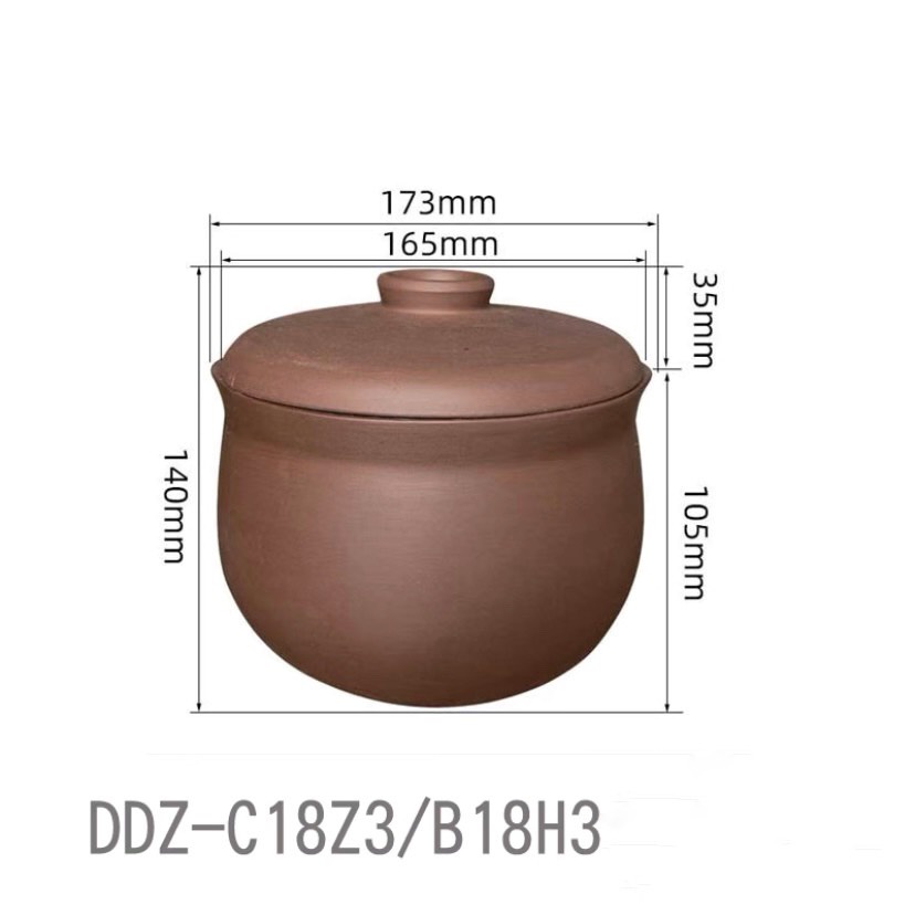 Phụ kiện Nồi hầm chầm hãng Bear mã DDZ-B18H3 - Bộ thố và nắp gồm tử kim sa