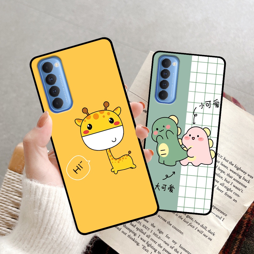 Ốp Oppo Reno4 / Reno4 Pro / Reno 4 in hình quả bơ, hươu, khủng long siêu dễ thương