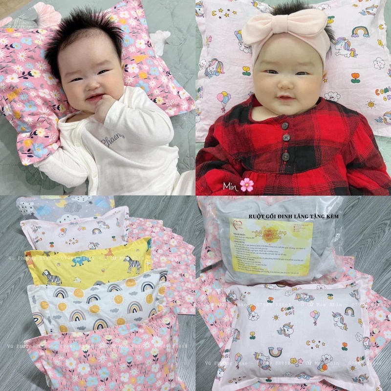 Gối đinh lăng cho bé Mom Shin | Sao vàng hạ thổ | Vũ Phương Thảo Mom Shin | Shop Mẹ Thảo Ở Cữ Mẹ Shin