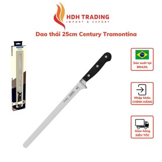 Dao Ham Century Tramontina 25cm Thép rèn cao cấp chuyên thái thịt nguội, giăm bông nhập khẩu chính hãng Brazil