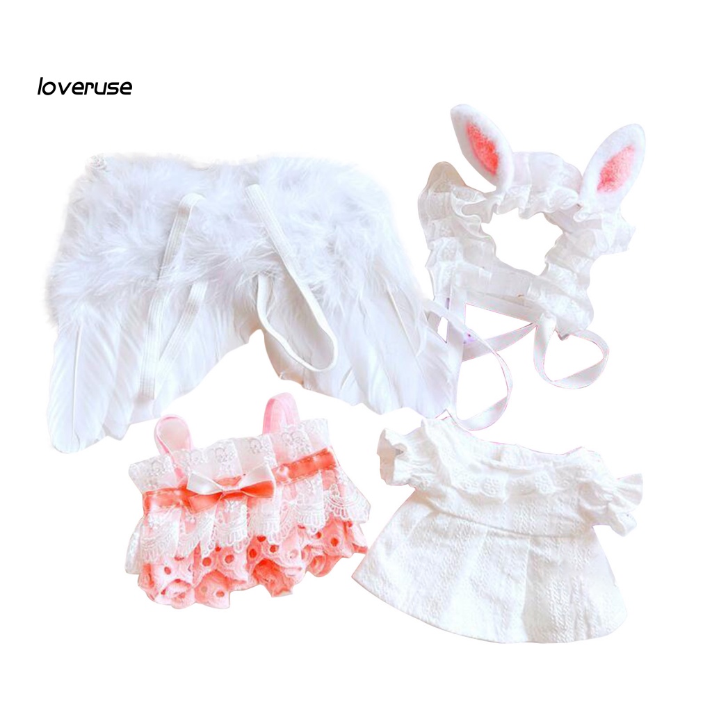 1 Bộ Quần Áo Búp Bê Dài 20cm Hình Cánh Thiên Thần Bằng Cotton