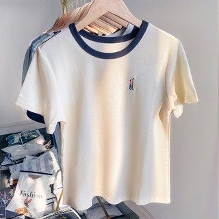 Áo thun cotton thêu