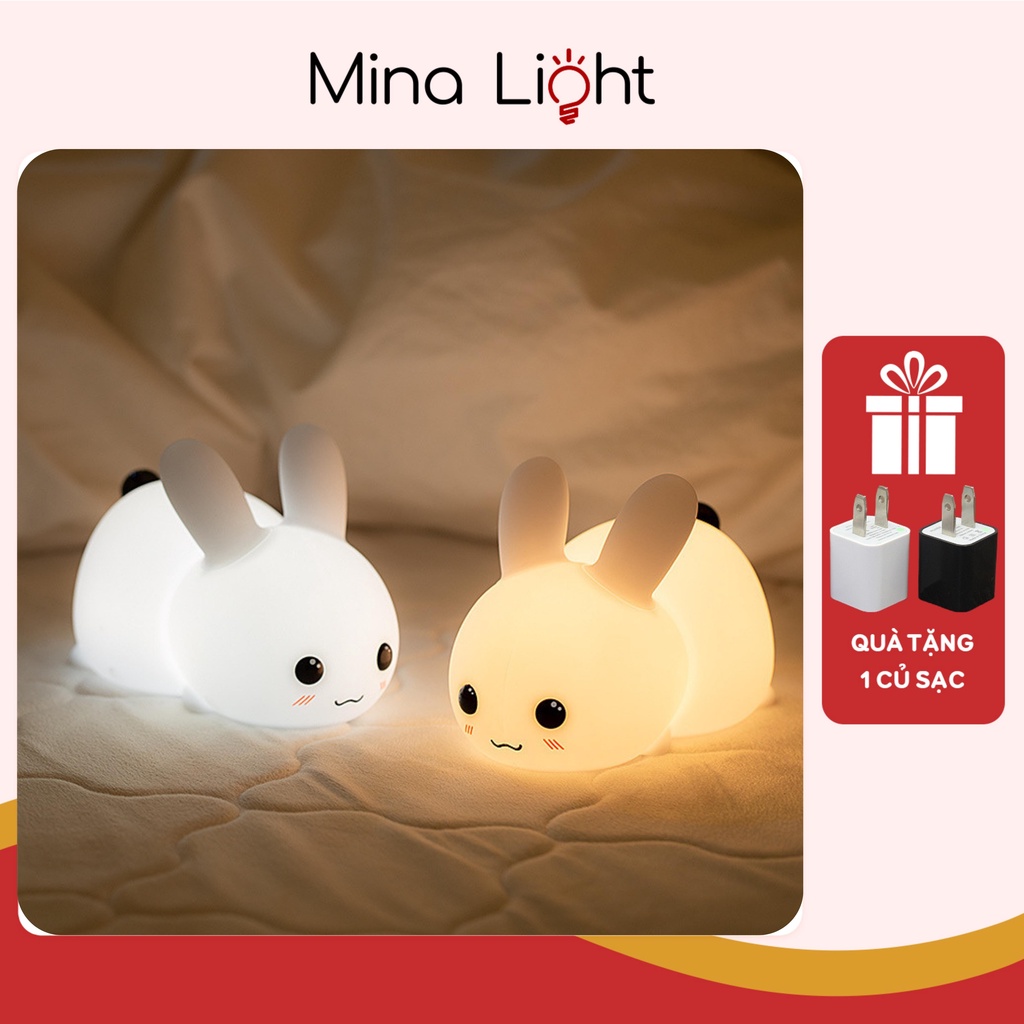 Đèn ngủ silicon để bàn, đèn led trang trí phòng ngủ phòng khách hình các con vật gần gũi và đáng yêu