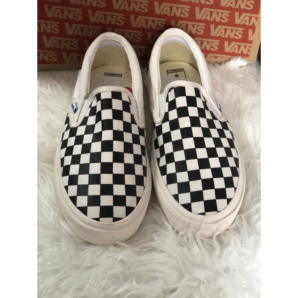 Giày vans slip on caro lười nam nữ đẹp , GIÀY VANS OLD SKOOL