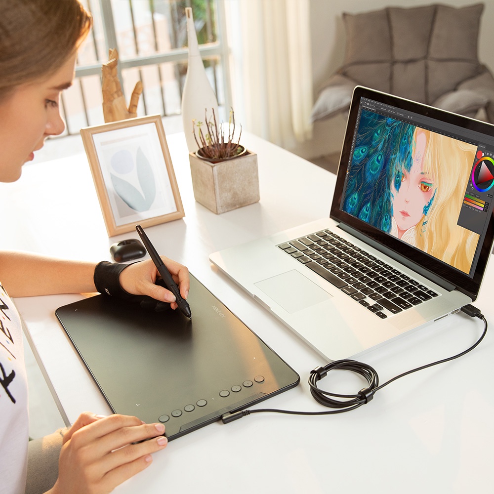 Bút Vẽ Đồ Họa Kỹ Thuật Số XPPen Dem01V2 10X6.25 inch Không Dùng Pin