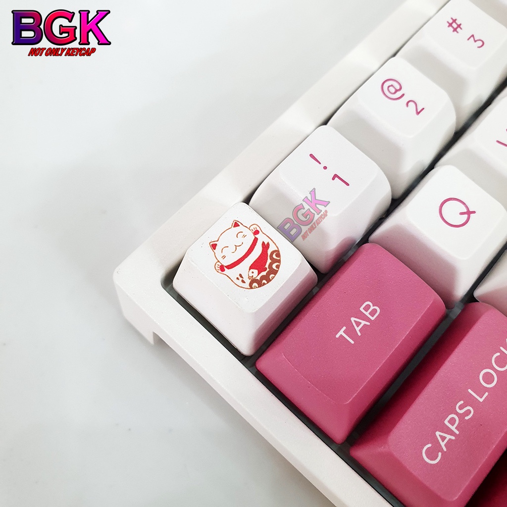 Keycap Lẻ Chủ Đề Mèo Thần Tài Nhật Bản OEM profile Dye Sub PBT