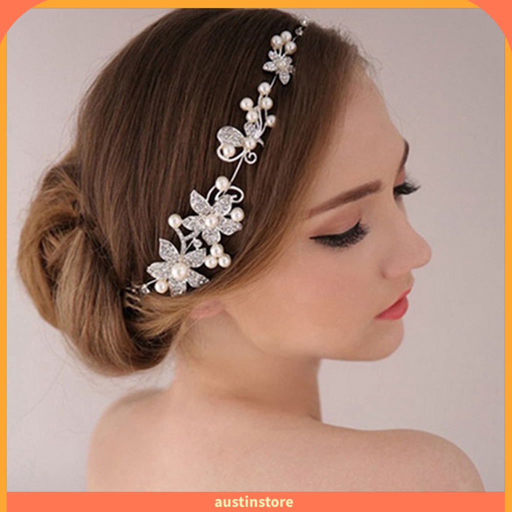 Cài Tóc Hoa Đính Đá Thời Trang Cho Cô Dâu