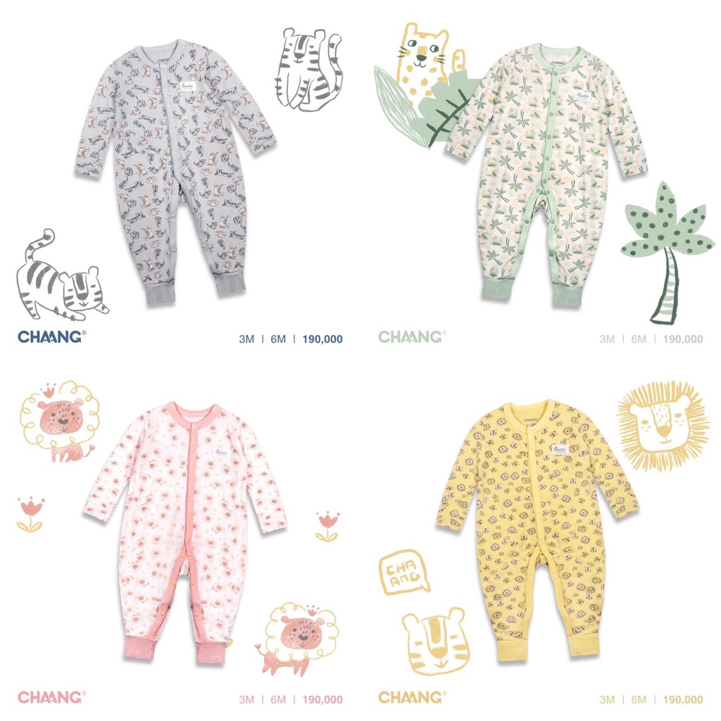 Bộ body dài cúc giữa " TIGGER " cho bé sơ sinh