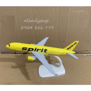 Mô hình máy bay A320 Spirit 20cm có bánh xe