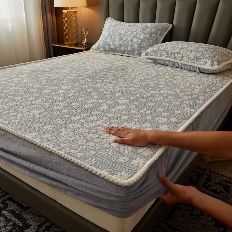 Ga gối nỉ nhung in hình 5D mềm mịn ấm áp mẫu mới 2022,Ga gối nỉ nhung mềm mại ấm áp cho mùa đông