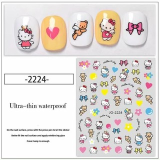 Sticker dán móng tay nail Hello Kitty hoạt hình
