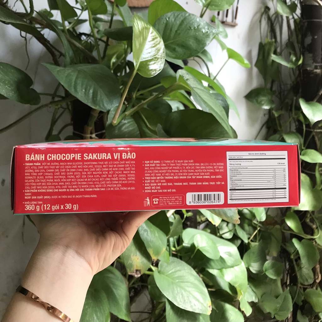 Bánh Choco Pie Sakura Vị Đào Orion