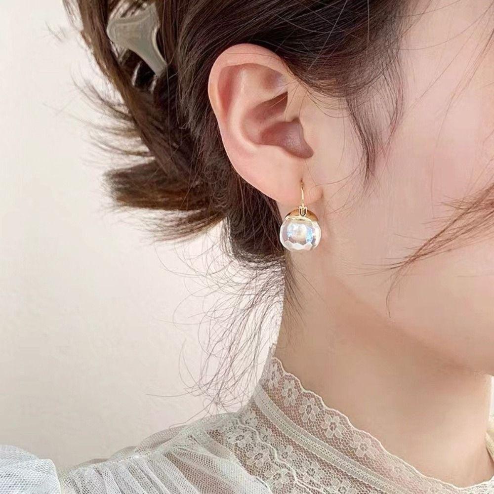 Khuyên Tai Đính Hạt Phong Cách Hàn Quốc Thanh Lịch Cho Nữ